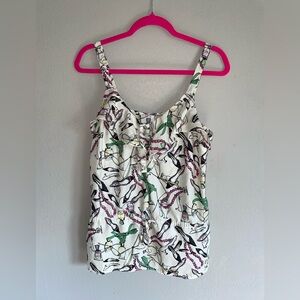 Lauren Conrad Size Medium Blouse top shirt high Heels perfume bows necklace